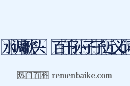 水调歌头·百千孙子子近义词是什么意思的图片